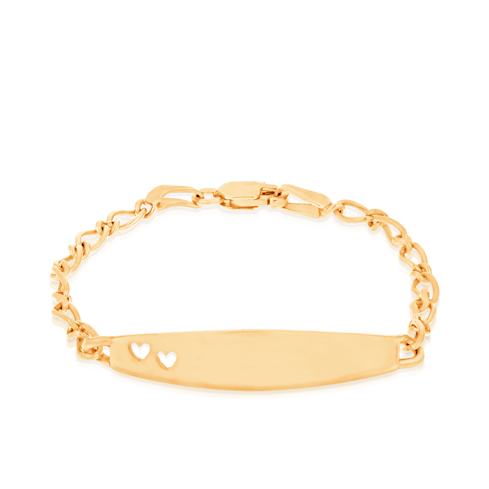10cm Baby/Newborn ID Bracelet in 9ct Yellow Gold