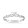 Round Brilliant Cut Diamond Solitaire Engagement Ring in 18ct White Gold