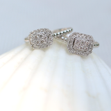 0.25ct TW Diamond Cluster Halo Engagement Ring in 9ct White Gold