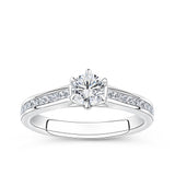 0.70ct Diamond Solitaire Engagement Ring in 18ct White Gold