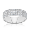 Diamond Dress Ring in 18ct White Gold TGW 1.01ct