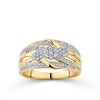 0.34ct TDW Diamond Cluster Ring in 9ct Yellow Gold