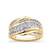 0.34ct TDW Illusion Set Diamond Ring in 9ct Yellow and White Gold