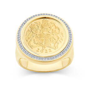 22 carat gold sovereign ring deals