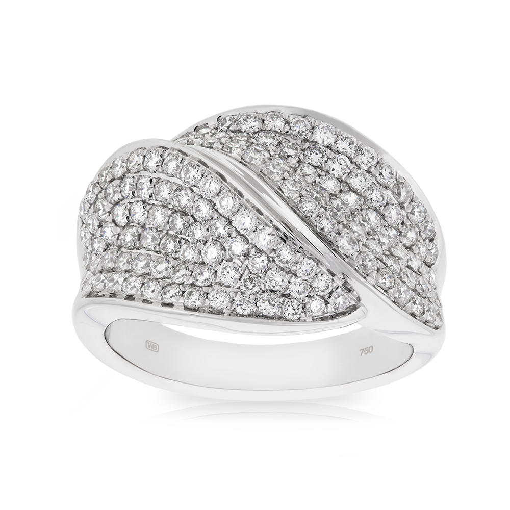 Multistone New York Collection Diamond Dress Ring in 18ct White Gold