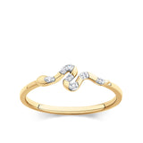 Diamond Snake Ring in 9ct Yellow Gold