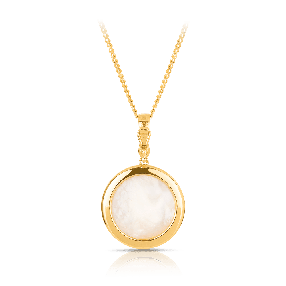 15mm Mabe Pearl Pendant in 9ct Yellow Gold - Wallace Bishop