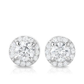 18ct White Gold Round Brilliant Cut Diamond Earring - Wallace Bishop
