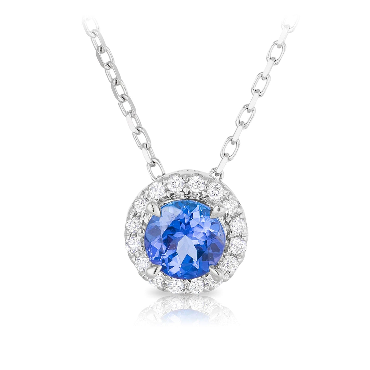 18ct White Gold Tanzanite Pendant - Wallace Bishop