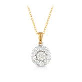 18ct Yellow and White Gold 900mm Diamond Pendant - Wallace Bishop