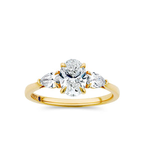 1916™ 1.36ct TW Diamond Three Stone Engagement Ring in 18ct Yellow Gold - Wallace Bishop