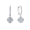 1917™ 0.54ct TW Diamond Halo Drop Earrings in 18ct White Gold