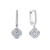 1917™ 0.54ct TW Diamond Halo Drop Earrings in 18ct White Gold