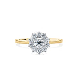 1917™ 0.56ct TW Diamond Flower Halo Engagement Ring in 18ct Yellow and White