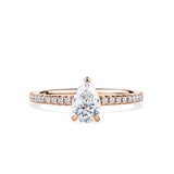 1917™ 0.96ct TW Diamond Pear Solitaire Engagement Ring in 18ct Rose Gold