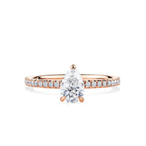 1917™ 0.96ct TW Diamond Pear Solitaire Engagement Ring in 18ct Rose Gold - Wallace Bishop