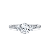 1917™ 1.12ct TW Diamond Three Stone Engagement Ring in 18ct White Gold
