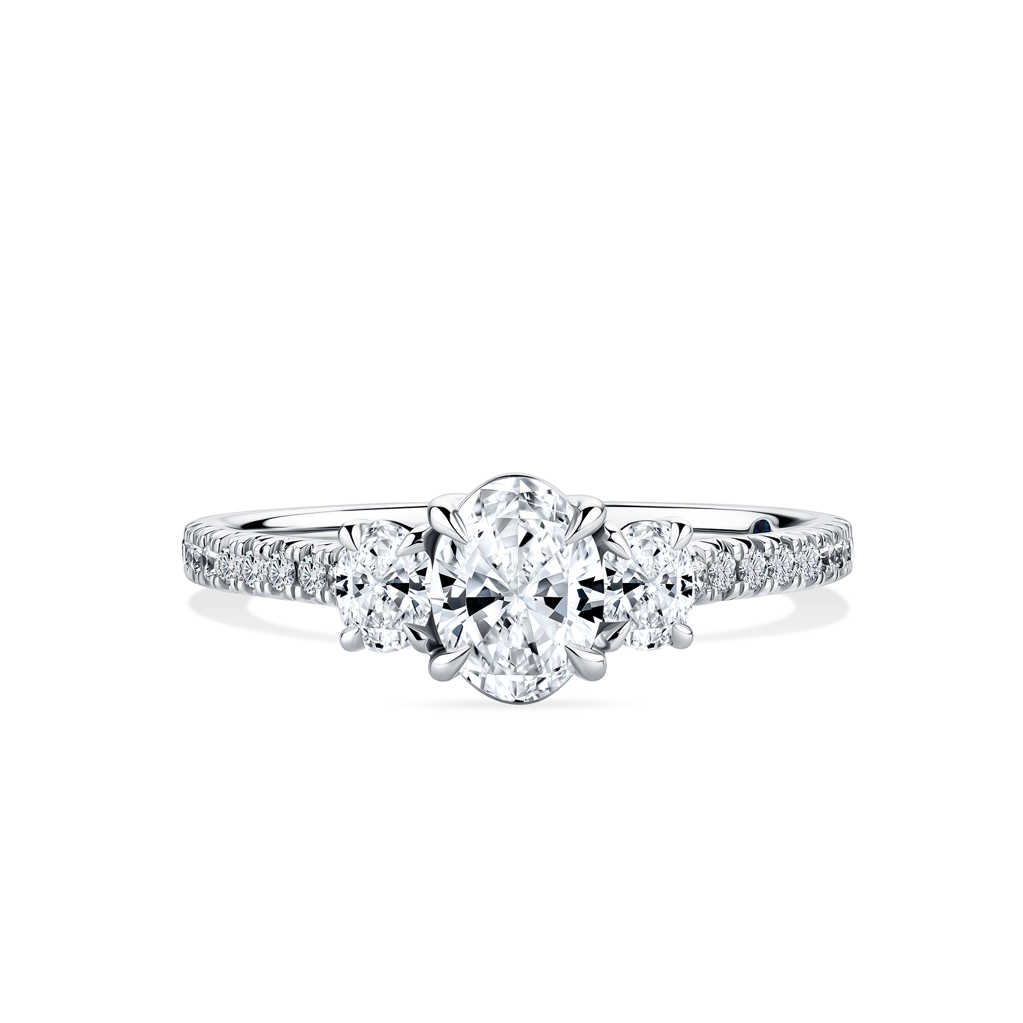 1917™ 1.12ct TW Diamond Three Stone Engagement Ring in 18ct White Gold