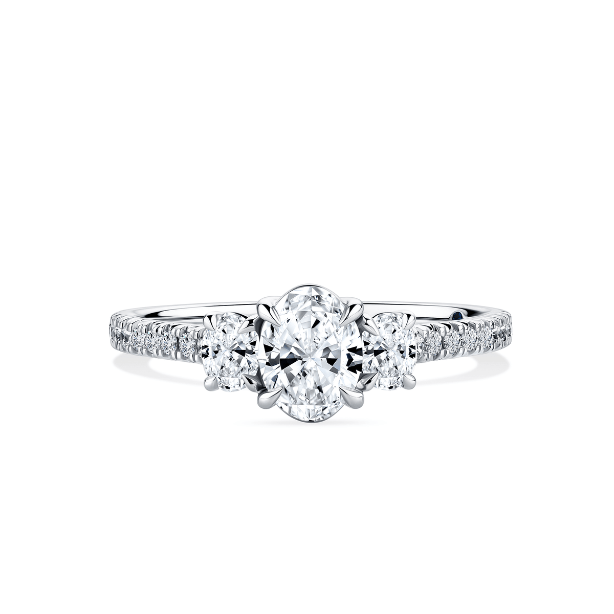 1917™ 1.12ct TW Diamond Three Stone Engagement Ring in 18ct White Gold - Wallace Bishop