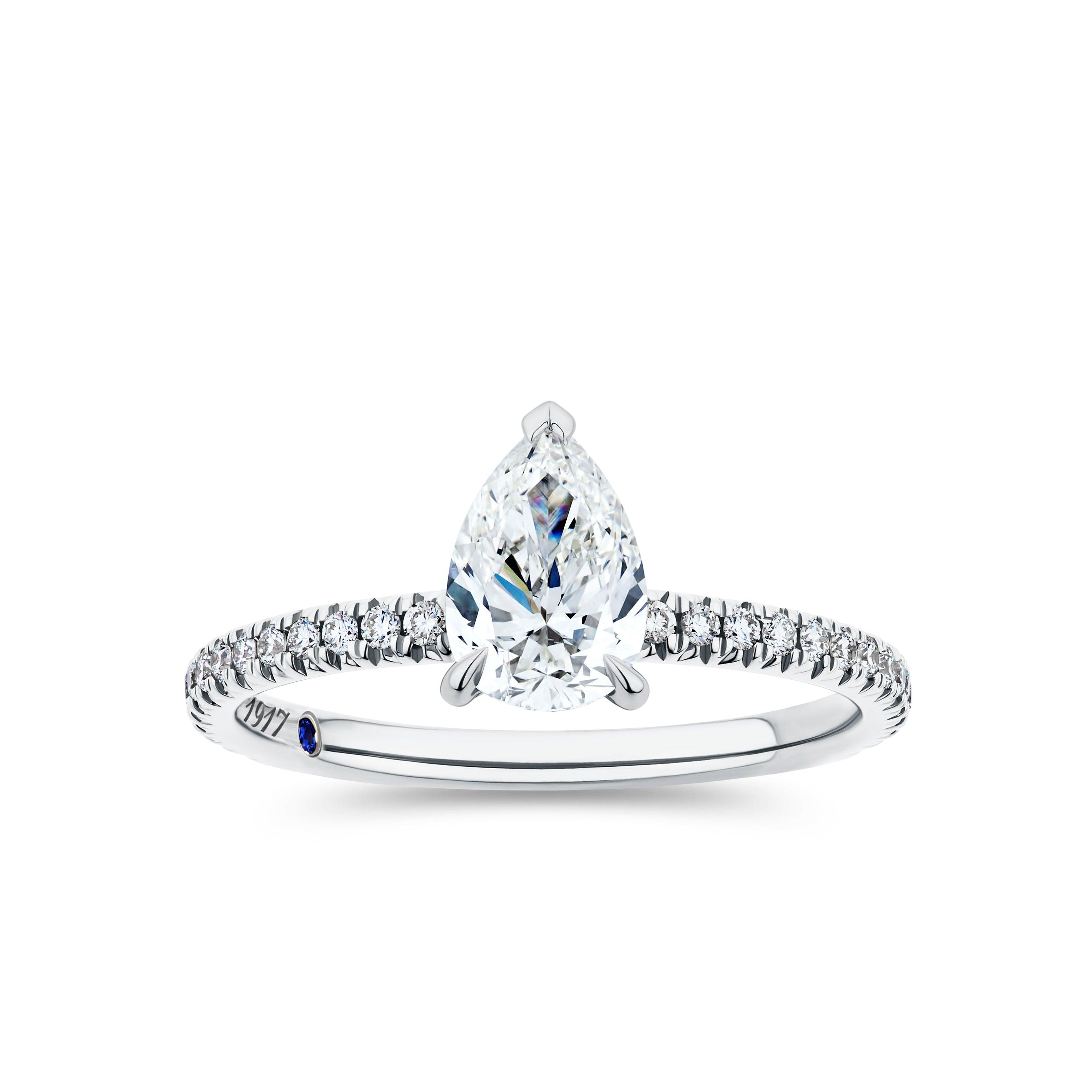 1917™ 1.16ct TW Diamond Pear Solitaire Engagement Ring in 18ct White Gold