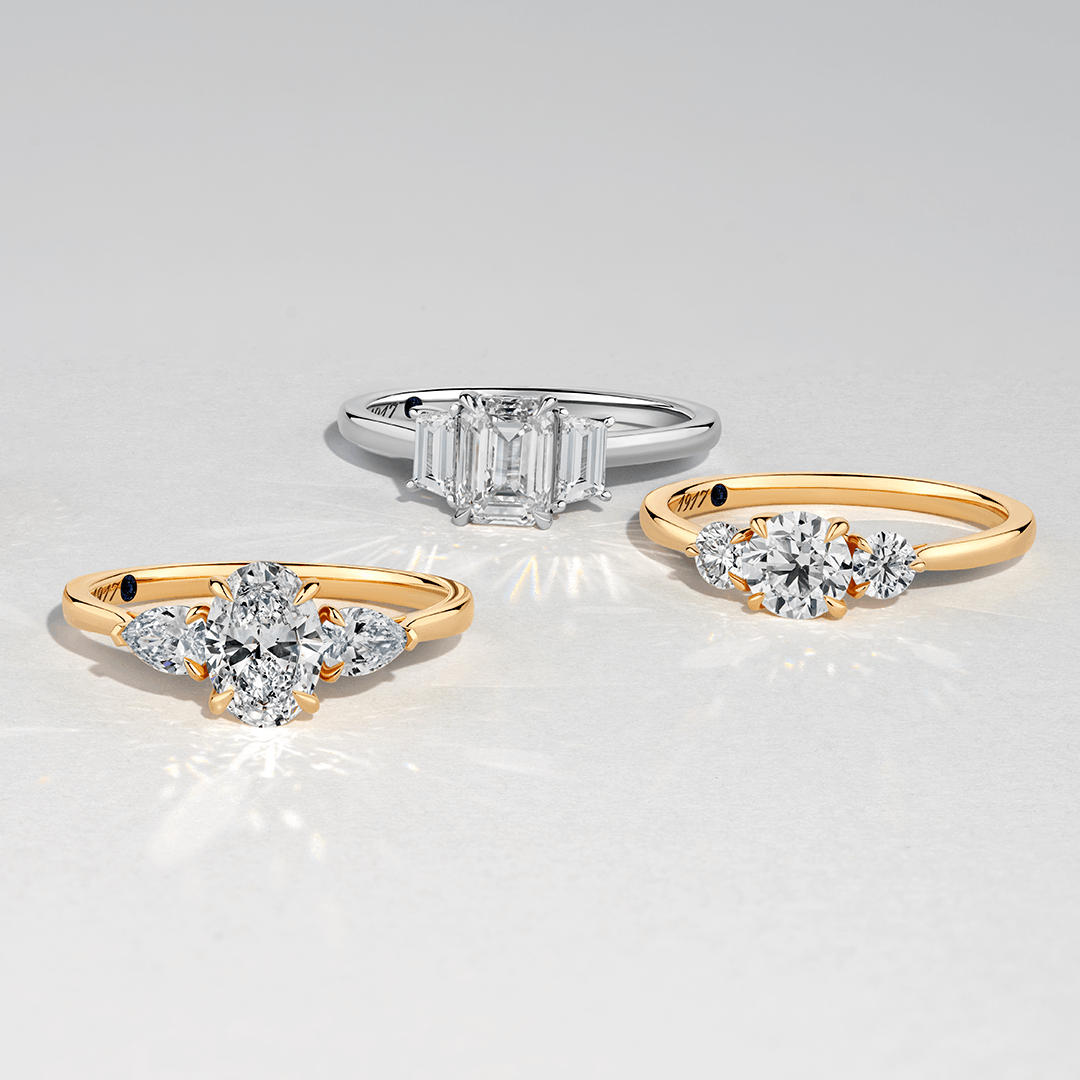 1917™ 1.50ct TW Diamond Three Stone Engagement Ring in 18ct White Gold