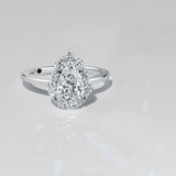1917™ 1.72ct TW Diamond Vintage Pear Halo Engagement Ring in 18ct White Gold