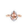 1917™ 0.52ct TW Diamond Vintage Pear Halo Engagement Ring in 18ct Rose Gold