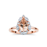 1917™ 0.52ct TW Diamond Vintage Pear Halo Engagement Ring in 18ct Rose Gold