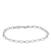 19cm Solid Belcher Link Bracelet in 9ct White Gold