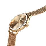 August Berg Men's Serenity Gold PVD Quartz Fashion Watch Champagne Dial