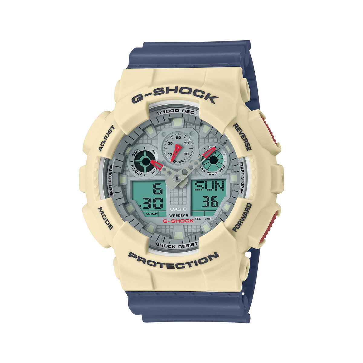 Casio G-SHOCK Men's 51mm Analogue Digital Watch GA100PC-7A2