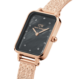 Daniel Wellington Quadro 20x26 Lumine Rose Gold Mother of Pearl Black Watch