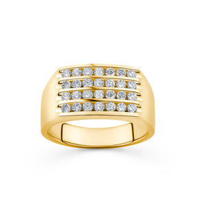 1ct TDW Men's Diamond Band in 9ct Yellow Gold - Wallace Bishop