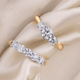 1.00ct TW Diamond 5 Stone Engagement Ring in 18ct Yellow and White Gold
