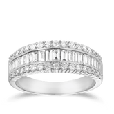 1ct TW Diamond Baguette Ring in 18ct White Gold - Wallace Bishop