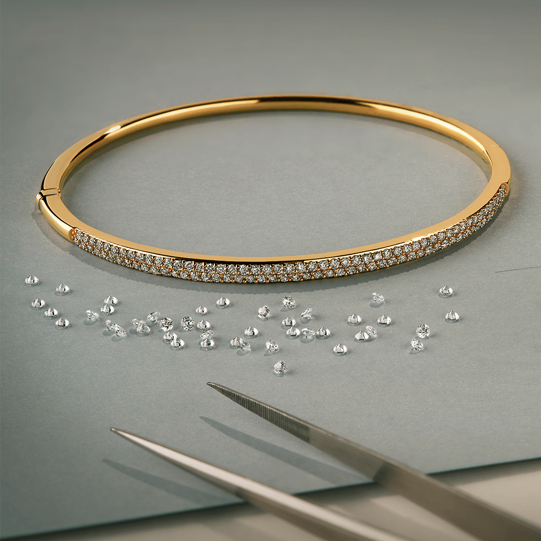 1ct TW Diamond Bangle in 9ct Gold - Wallace Bishop