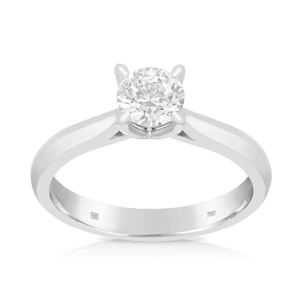 1ct TW Diamond Solitaire Engagement Ring in 18ct White Gold