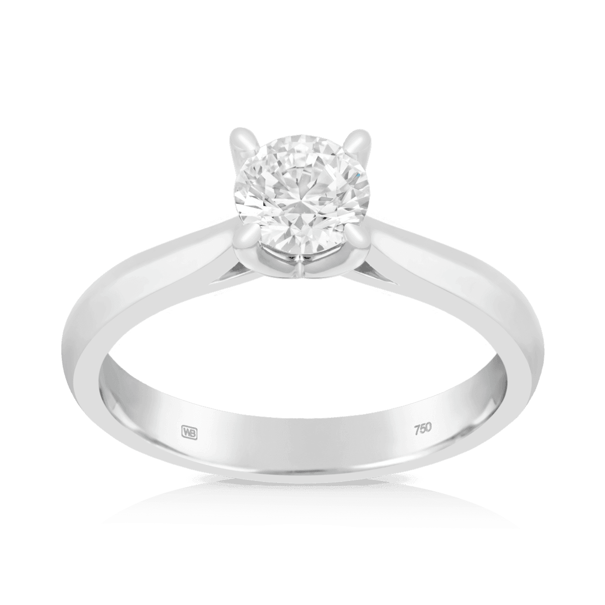 1ct TW Diamond Solitaire Engagement Ring in 18ct White Gold - Wallace Bishop