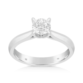 1ct TW Diamond Solitaire Engagement Ring in 18ct White Gold - Wallace Bishop