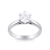 1ct TW Diamond Solitaire Engagement Ring in 18ct White Gold - Wallace Bishop