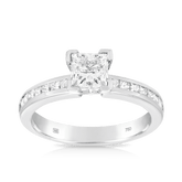 1ct TW Diamond Solitaire Engagement Ring in 18ct White Gold - Wallace Bishop