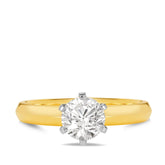 1ct TW Diamond Solitaire Engagement Ring in 18ct Yellow & White Gold - Wallace Bishop