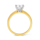 1ct Diamond Solitaire Engagement Ring in 18ct Yellow & White Gold