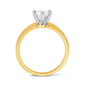 1ct TW Diamond Solitaire Engagement Ring in 18ct Yellow & White Gold - Wallace Bishop