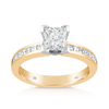 1ct TW Diamond Solitaire Engagement Ring in 18ct Yellow & White Gold - Wallace Bishop