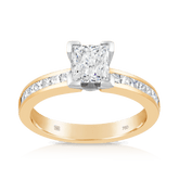 1ct TW Diamond Solitaire Engagement Ring in 18ct Yellow & White Gold - Wallace Bishop