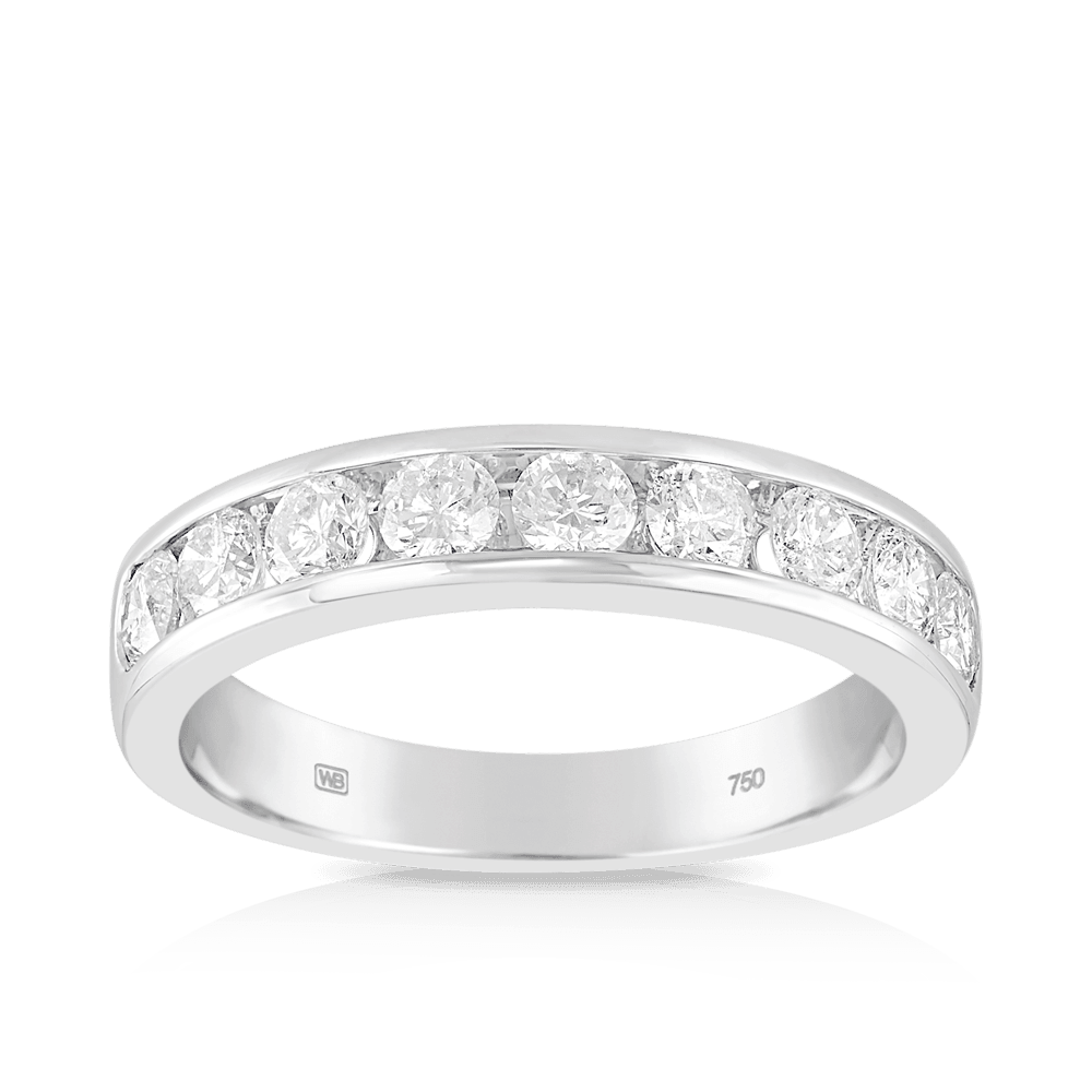 1ct TW Diamond Wedding & Anniversary Band in 18ct White Gold - Wallace Bishop