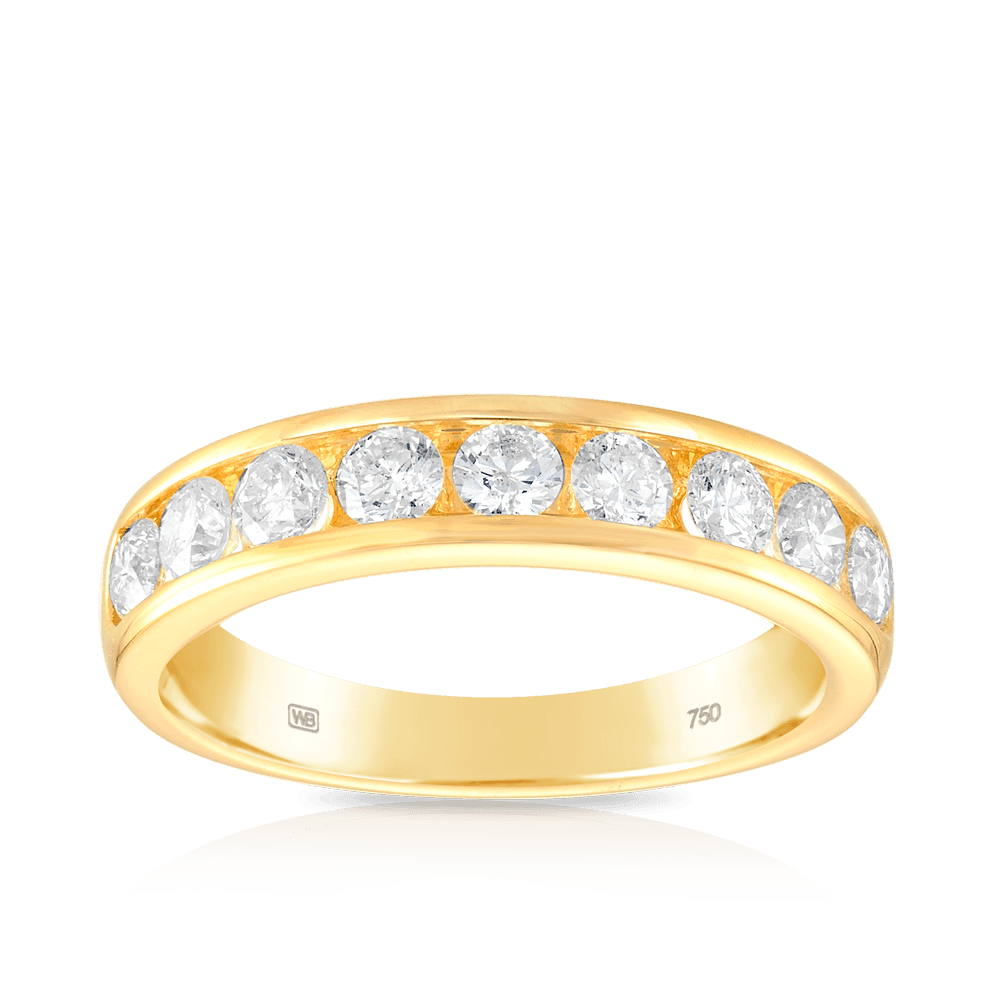 1ct TW Diamond Wedding & Anniversary Band in 18ct Yellow Gold - Wallace Bishop