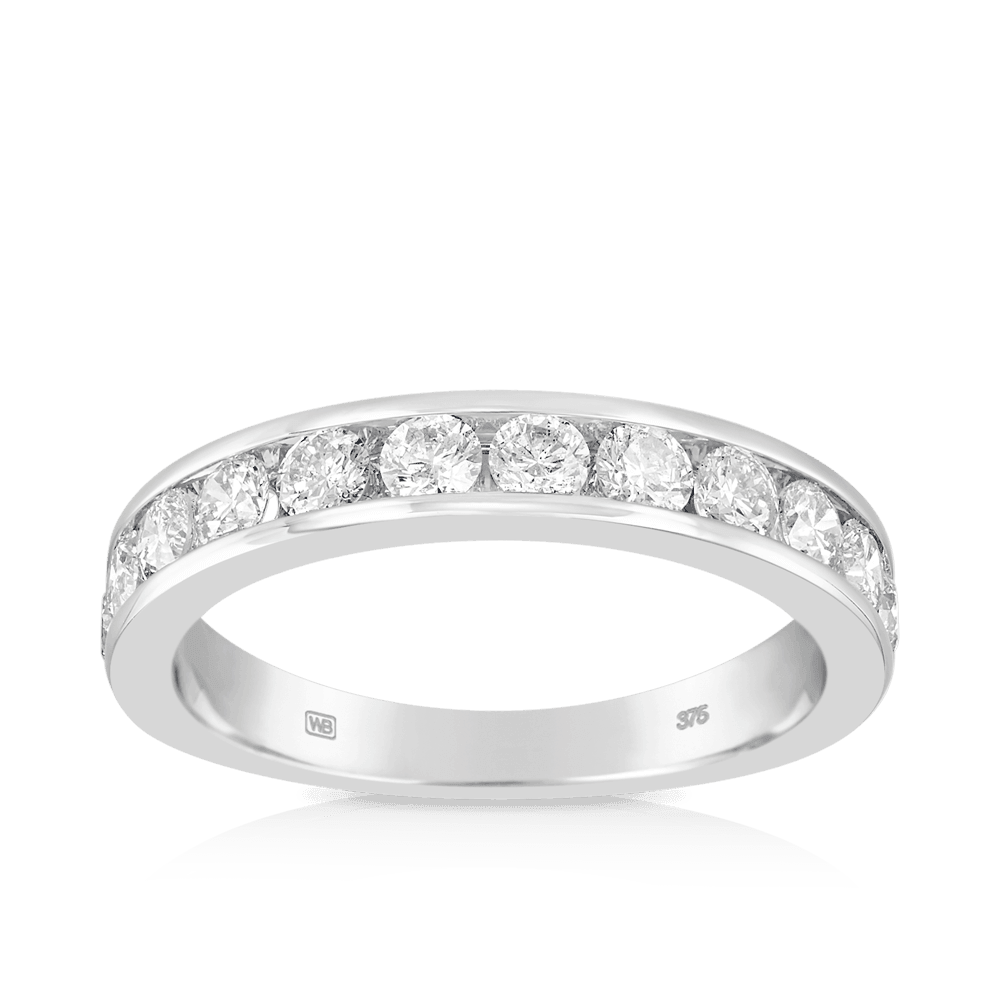1ct TW Diamond Wedding & Anniversary Band in 9ct White Gold