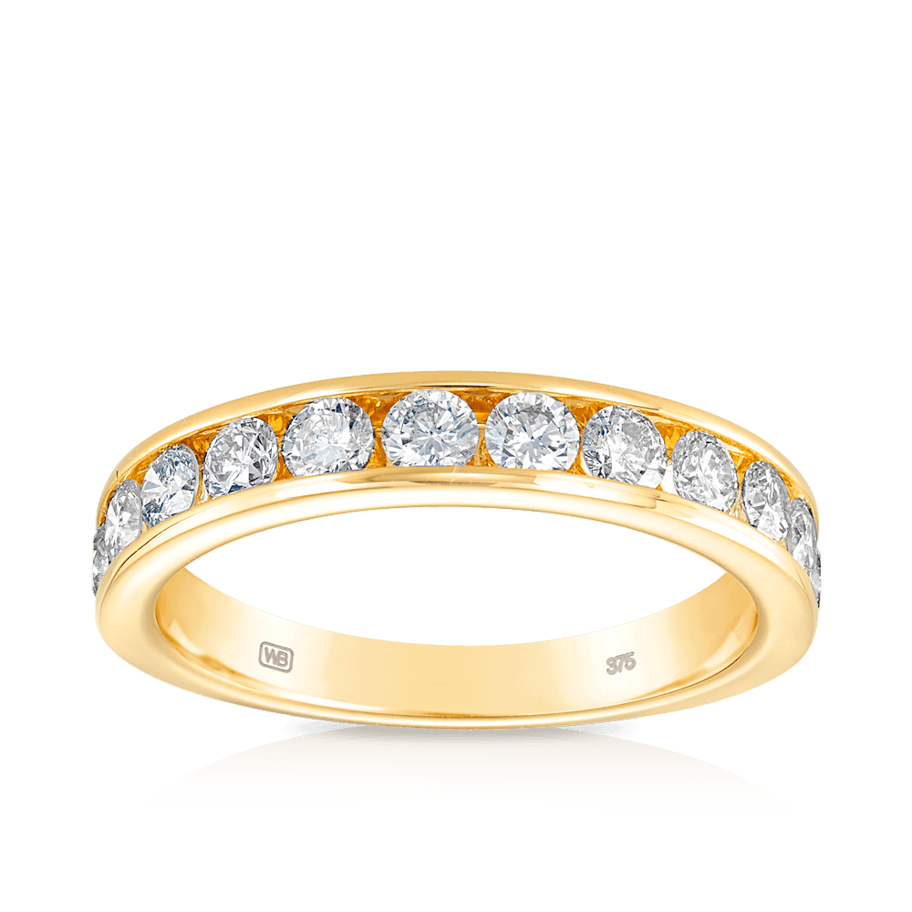 1ct TW Diamond Wedding & Anniversary Band in 9ct Yellow Gold